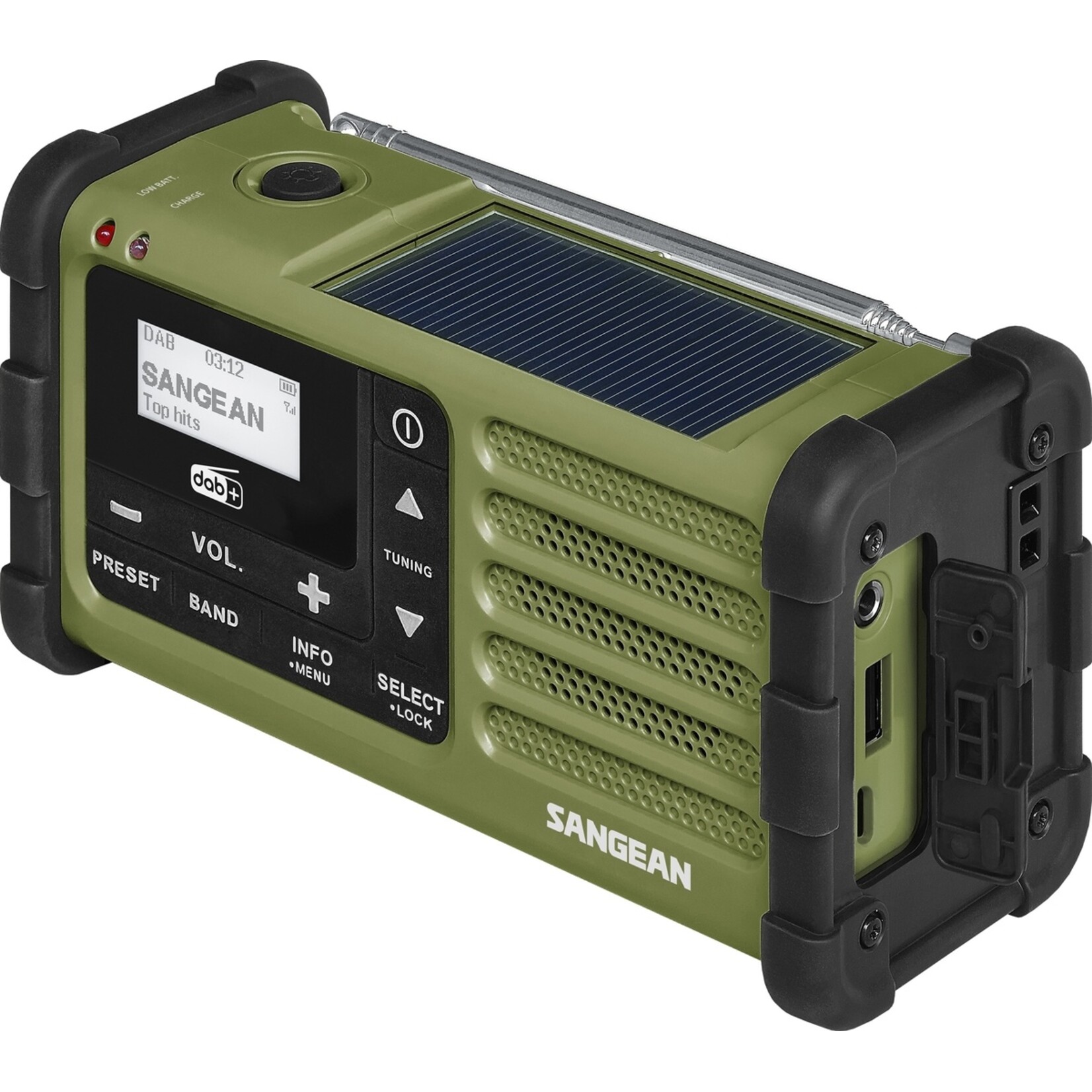 Sangean SANGEAN Survivor SDR-800DAB Noodradio met DAB+/FM - Oplaadbare Batterij