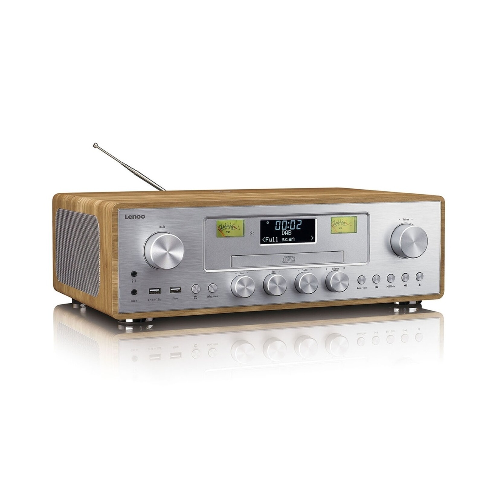 Lenco Lenco DAR-281WDSI Audiosysteem met DAB+ en FM Radio – CD en MP3 Speler en meer