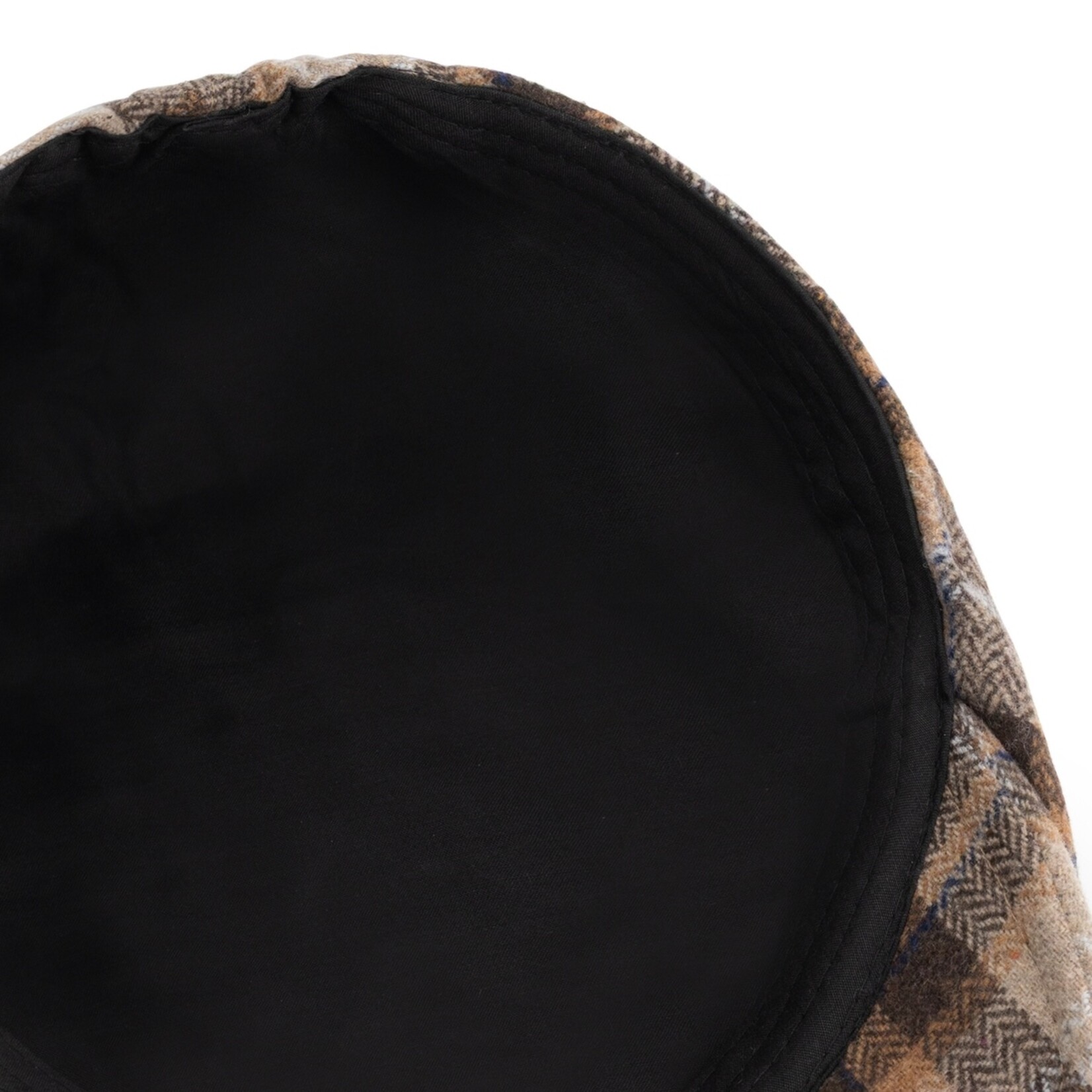MGO Leisure Wear MGO Bodmin Herenpet met Ruitpatroon - Wolmix Flatcap