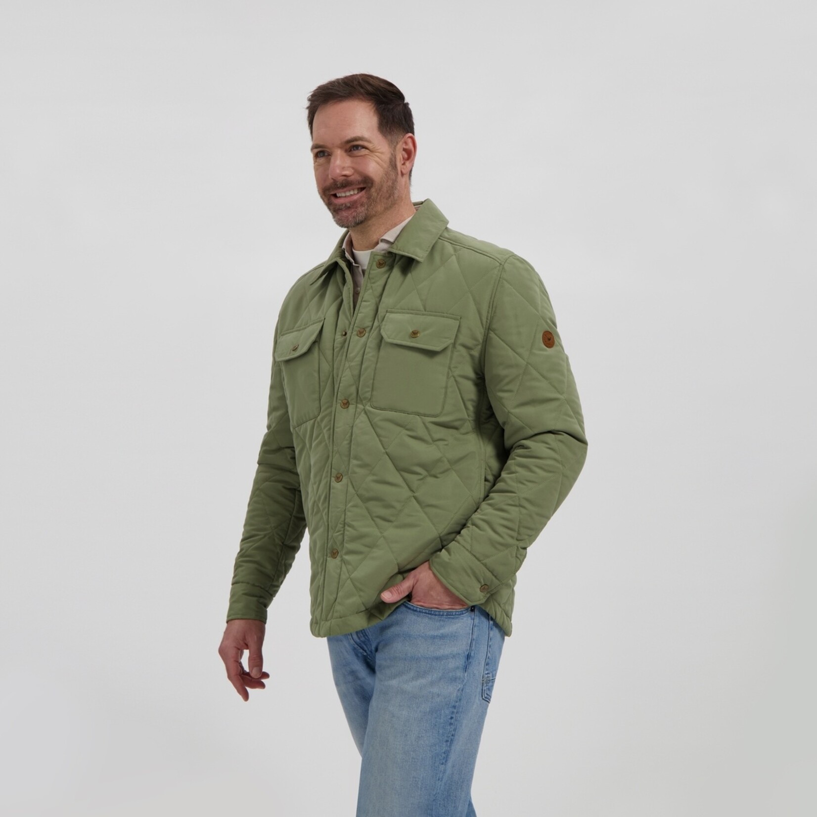 MGO Leisure Wear MGO Harvey Quilted Jack voor Heren - Licht Gevoerde Tussenjas