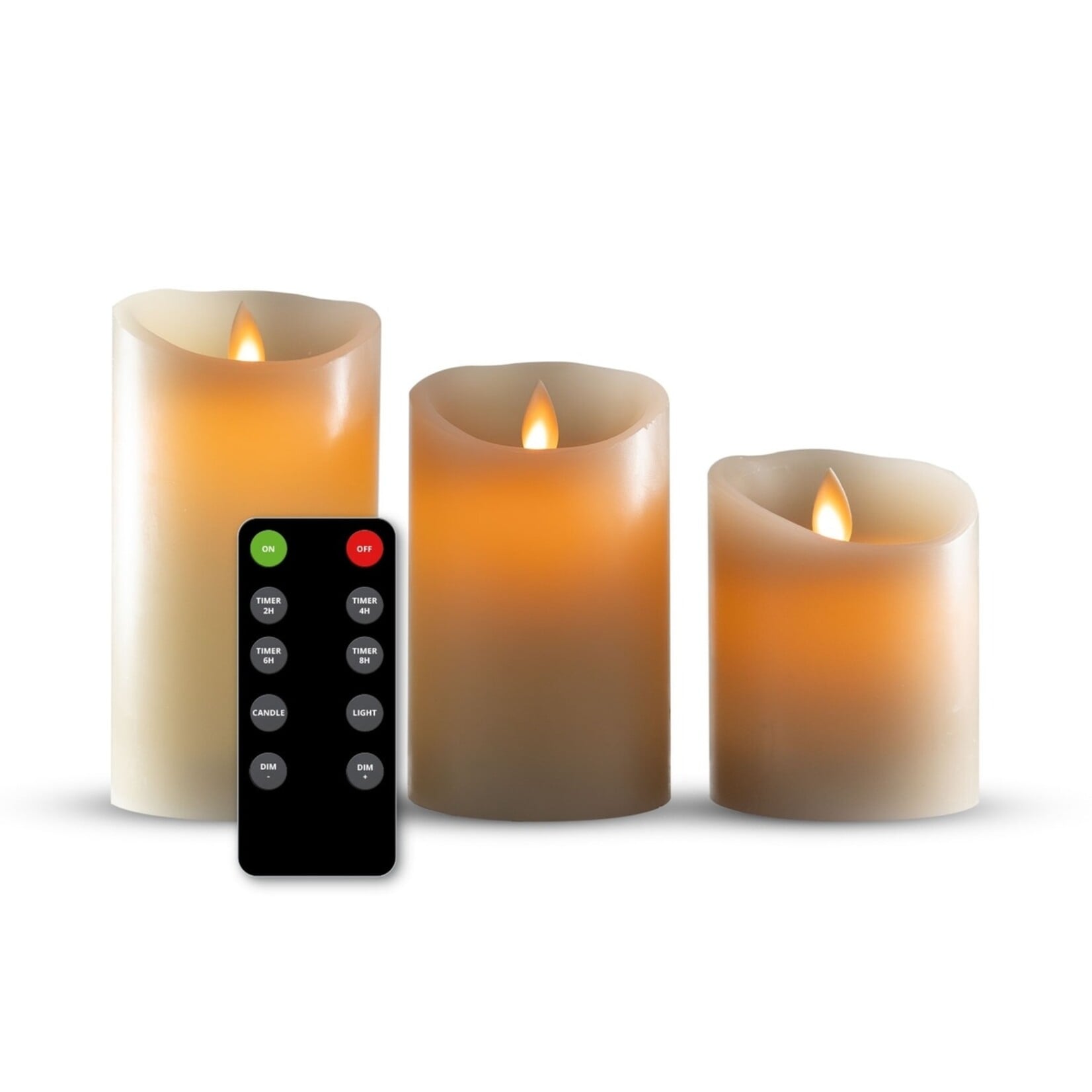 FlinQ FlinQ Oplaadbare Kaarsen Set van 3 Stuks met Afstandsbediening