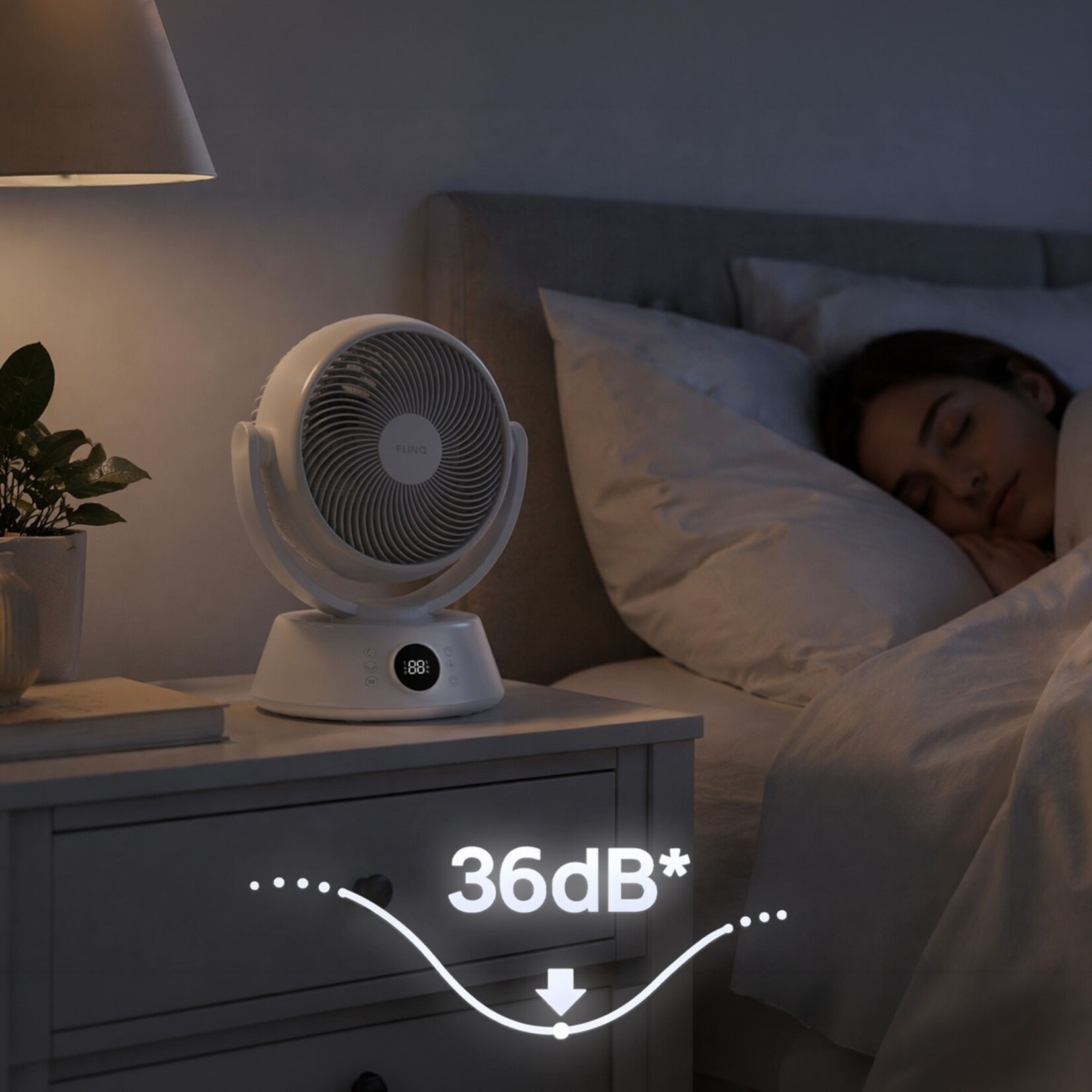 FlinQ FlinQ AirGlobe Tafelventilator met Oscillatie en Timer