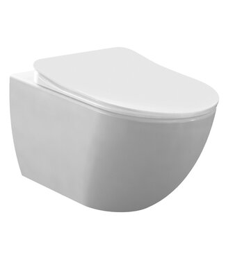 Creavit ophang Wc randloos met Bidet - Mat Wit