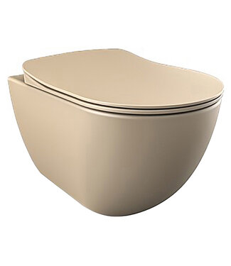 Creavit ophang Wc randloos - Mat Cappuccino