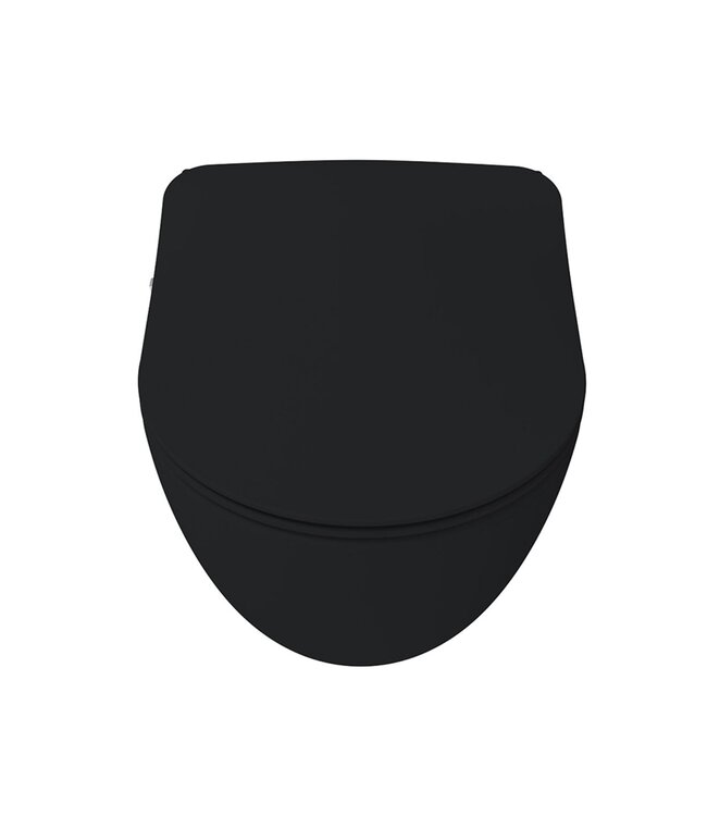 ophang Wc randloos met Bidet + warm/koud water - Mat Zwart