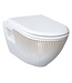 Design ophang Wc met Bidet - Wit met Goud