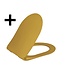 Design ophang wc Goud met Bidet - Wit van binnen