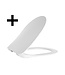 Design ophang Wc met Bidet - Wit met Goud