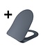 ophang Wc randloos met Bidet - Mat Basalt