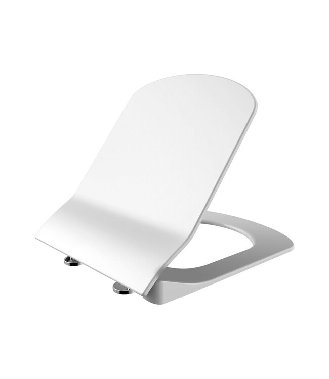 Flat Wc bril - Duroplast - INOX scharnieren - Softclose Wit