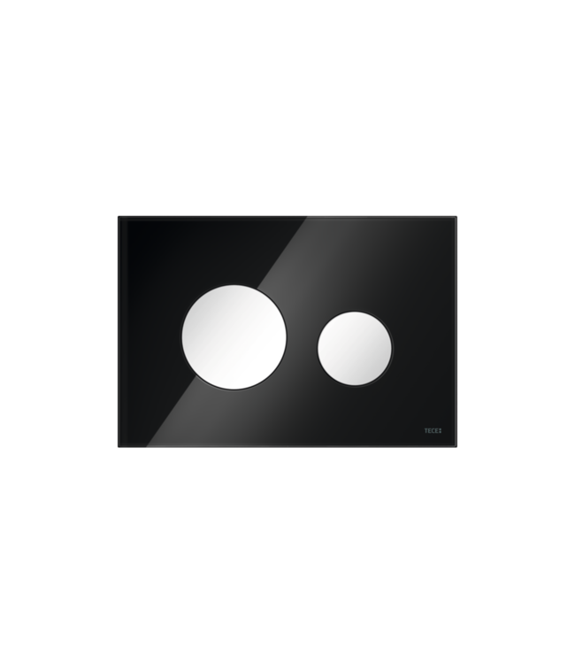 Loop Wc-bedieningsplaat Duospoel - Glas