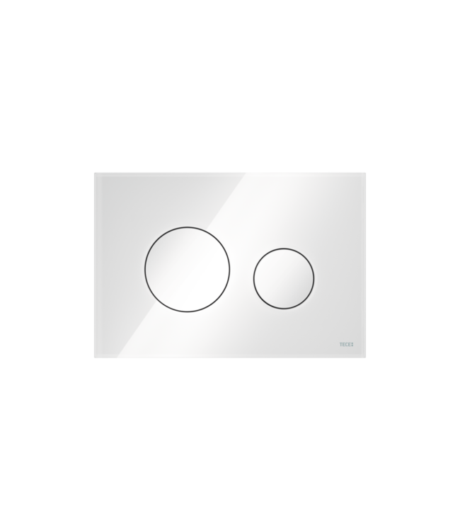 Loop Wc-bedieningsplaat Duospoel - Glas