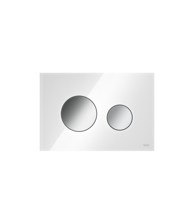 Loop Wc-bedieningsplaat Duospoel - Glas