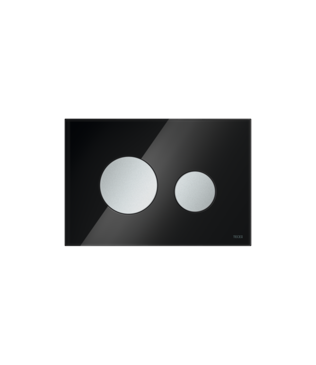 Loop Wc-bedieningsplaat Duospoel - Glas