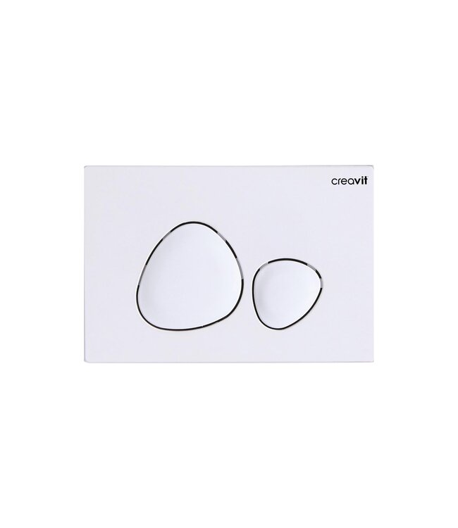 Stone - Wc bedieningsplaat Duospoel