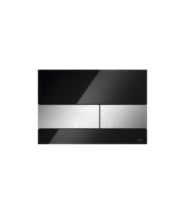 Square Wc-bedieningsplaat duospoel Glas