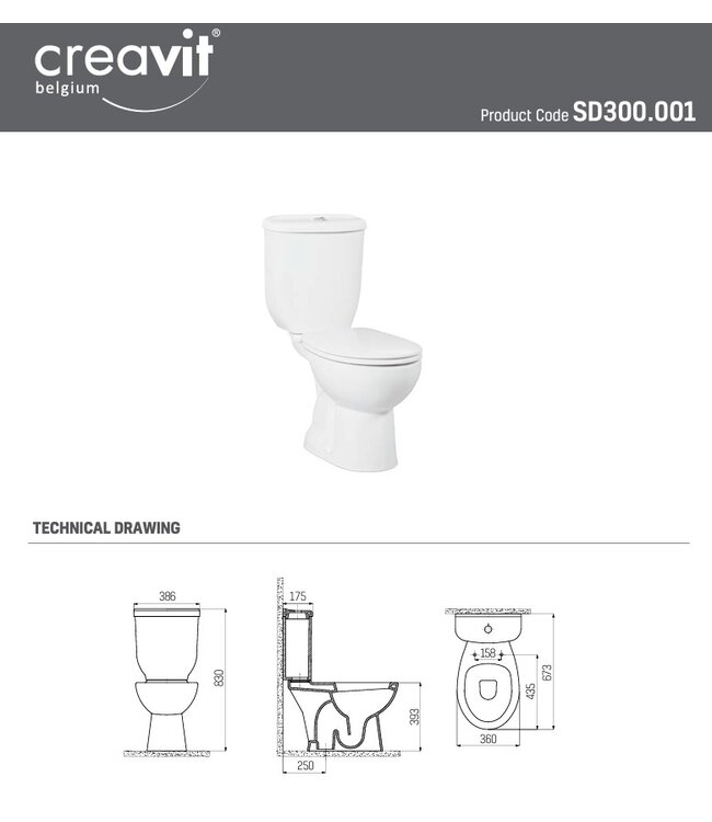 Sedef onderpot Wit - S Trap
