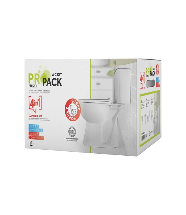 Pro 4 in 1 toilet pack wit - P Trap (180mm)