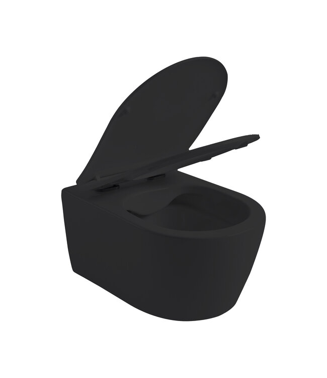 Pro pack wc kit - randloos Wc + Softclose zitting  Mat Zwart
