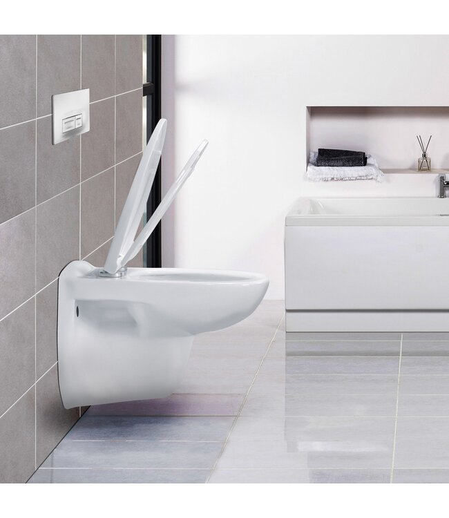 Pro pack wc kit - randloos Wc + Softclose zitting Wit