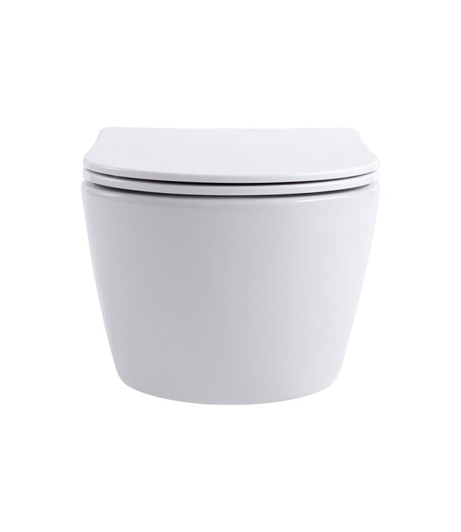 Pro pack Luxe  wc kit - randloos Wc + Softclose zitting Wit