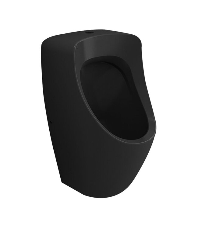 Curve urinoir met boven aansluiting - Mat Grijs