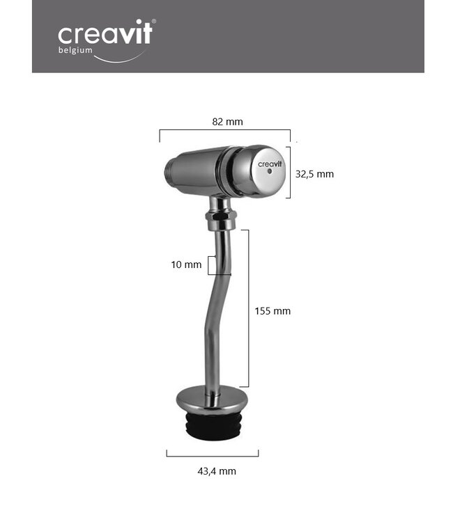 Regoni urinoir spoeling Metaal
