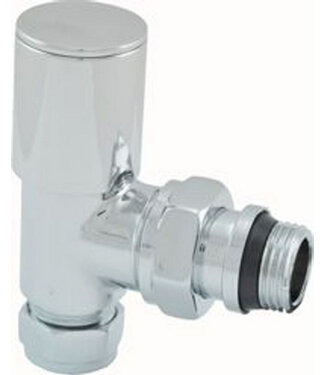 Riko luxe radiatorventiel 1/2''x15 (M22) knel haaks chroom