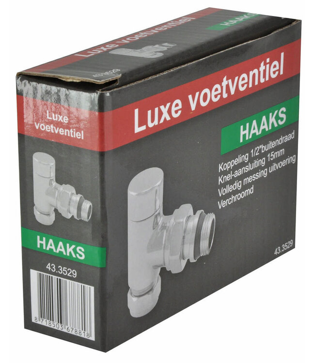 luxe regeltee 1/2''x15 (M22) knel haaks chroom