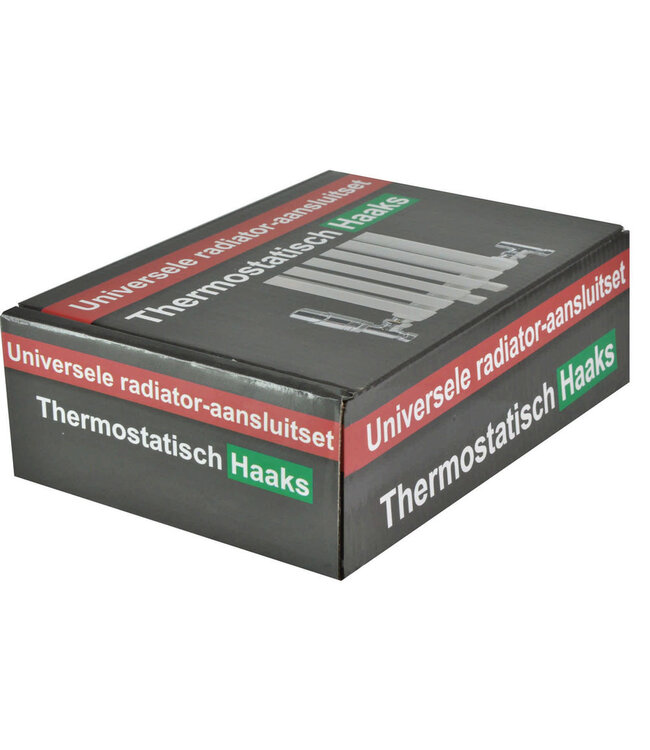 Luxe therm. rad. aansluitset haaks chroom