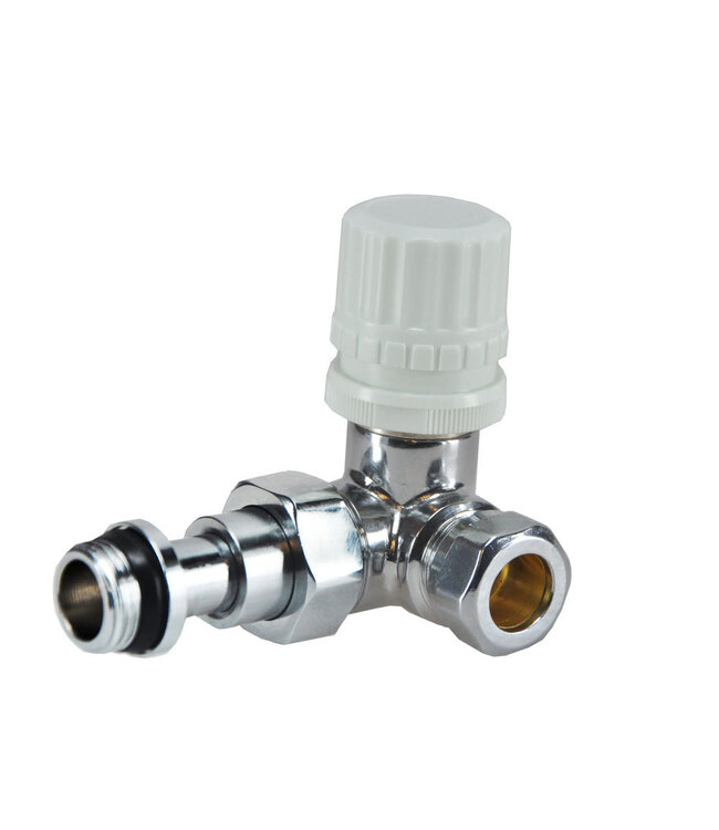 luxe therm. ventiel 1/2''x15 (M22) knel haaks links chroom