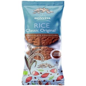 Bonvita Reiswaffeln mit Reisvollmilchschokolade Bio - Glutenfrei Bonvita Reiswaffeln mit Reisvollmilchschokolade Bio - Glutenfrei