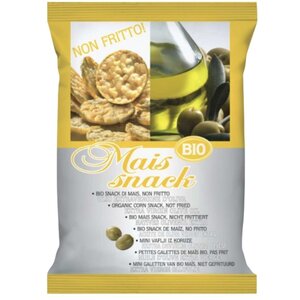 Mais-Snack Natives Olivenöl Extra Bio - Glutenfrei Mais-Snack Natives Olivenöl Extra Bio - Glutenfrei