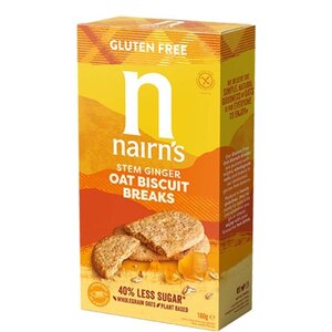 Nairn's Biscuit Breaks Hafer & Ingwerstängel - Glutenfrei Nairn's Biscuit Breaks Hafer & Ingwerstängel - Glutenfrei