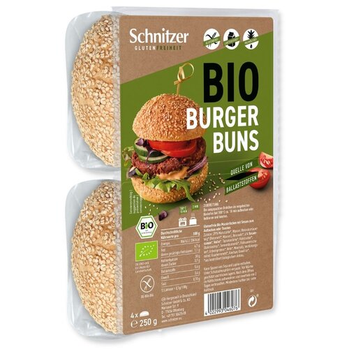 Schnitzer Hamburgerbrötchen Bio - Glutenfrei Schnitzer Hamburgerbrötchen Bio - Glutenfrei