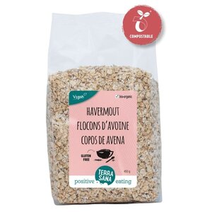 TerraSana Haferflocken Bio 450 Gramm - Glutenfrei TerraSana Haferflocken Bio 450 Gramm - Glutenfrei