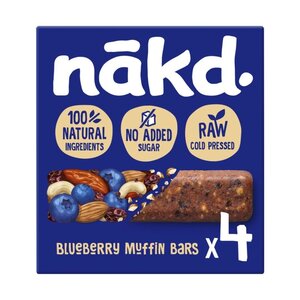 Nakd Heidelbeermuffinriegel 4er-Pack - Glutenfrei Nakd Heidelbeermuffinriegel 4er-Pack - Glutenfrei