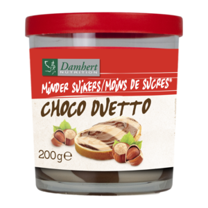 Damhert Choco Duetto Weniger Zucker - Glutenfrei