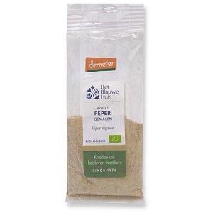 Het Blauwe Huis Weiße Pfeffer gemahlen Bio 20 Gramm - Glutenfrei Het Blauwe Huis Weiße Pfeffer gemahlen Bio 20 Gramm - Glutenfrei