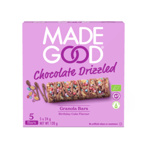 Made Good Schokoladenüberzogene Müsliriegel Geburtstagskuchen-Geschmack 5 Stück - Glutenfrei.