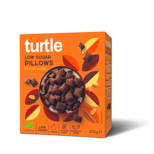 Turtle Erdnussbutter-Cerealien-Kissen Bio 300 Gramm - Glutenfrei Turtle Erdnussbutter-Cerealien-Kissen Bio 300 Gramm - Glutenfrei