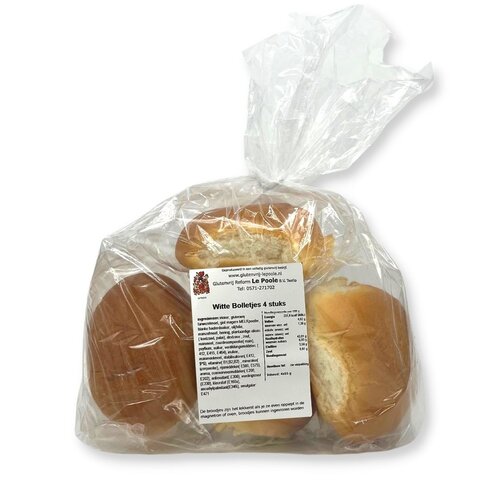 Le Poole Weiße Brötchen 4 Stück - Glutenfrei
