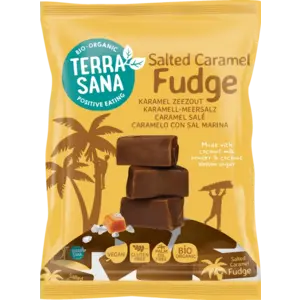 TerraSana Fudge Karamell Meersalz Bio 150 Gramm - Glutenfrei
