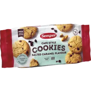 Semper Café-Stil-Kekse Karamell Meersalz - Glutenfrei Semper Café-Stil-Kekse Karamell Meersalz - Glutenfrei