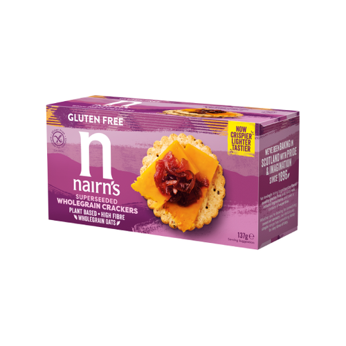 Nairn's Super Saaten Vollkorn Cracker - Glutenfrei Nairn's Super Saaten Vollkorn Cracker - Glutenfrei