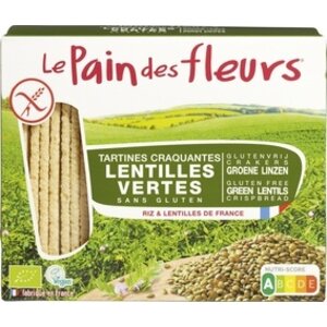 Le Pain des Fleurs Knusprige Cracker Grüne Linsen Bio - Glutenfrei