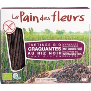 Le Pain des Fleurs Knusprige Cracker Schwarzer Reis Bio - Glutenfrei