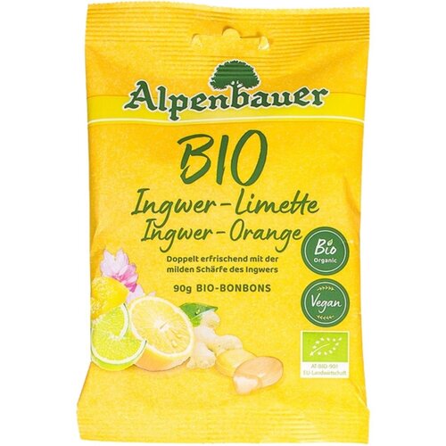 Alpenbauer Ingwer-, Orangen- und Limettenbonbons – Glutenfrei