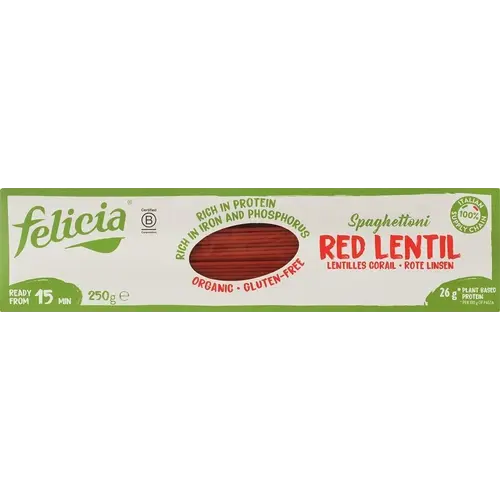 Felicia Rote Linsen-Spaghetti – Glutenfrei Felicia Rote Linsen-Spaghetti – Glutenfrei