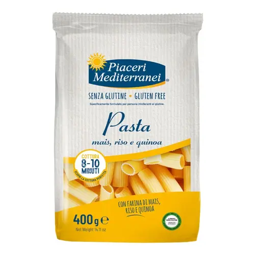 Piaceri Mediterranei Rigatoni 400g - Glutenfrei Piaceri Mediterranei Rigatoni 400g - Glutenfrei